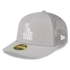Men's Los Angeles Dodgers New Era Gray 2023 On-Field Batting Practice Low Profile 59FIFTY Fitted Hat