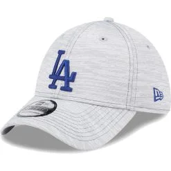 Men's Los Angeles Dodgers New Era Gray Speed 39THIRTY Flex Hat