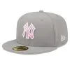 Men's New York Yankees New Era Gray 2022 Mother's Day On-Field 59FIFTY Fitted Hat