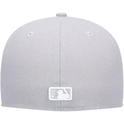 Men's New York Yankees New Era Gray White Logo 59FIFTY Fitted Hat -San Diego Padres Caps Sales mens new era gray new york yankees white logo 59fifty fitted hat pi4208000 altimages ff 4208671 759f374443d213a97f01alt4 full