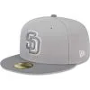 Men's San Diego Padres New Era Gray Green Undervisor 59FIFTY Fitted Hat