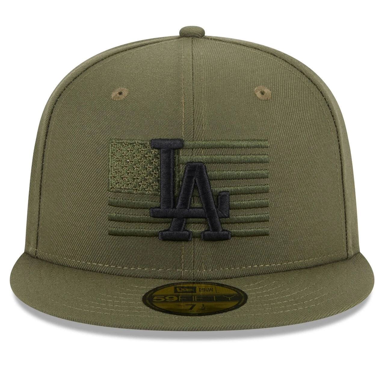 Men's Los Angeles Dodgers New Era Green 2023 Armed Forces Day On-Field 59FIFTY Fitted Hat 4 Men's Los Angeles Dodgers New Era Green 2023 Armed Forces Day On-Field 59FIFTY Fitted Hat - Image 2