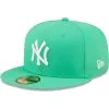 Men's New York Yankees New Era Green Logo 59FIFTY Fitted Hat