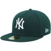Men's New York Yankees New Era Green White Logo 59FIFTY Fitted Hat
