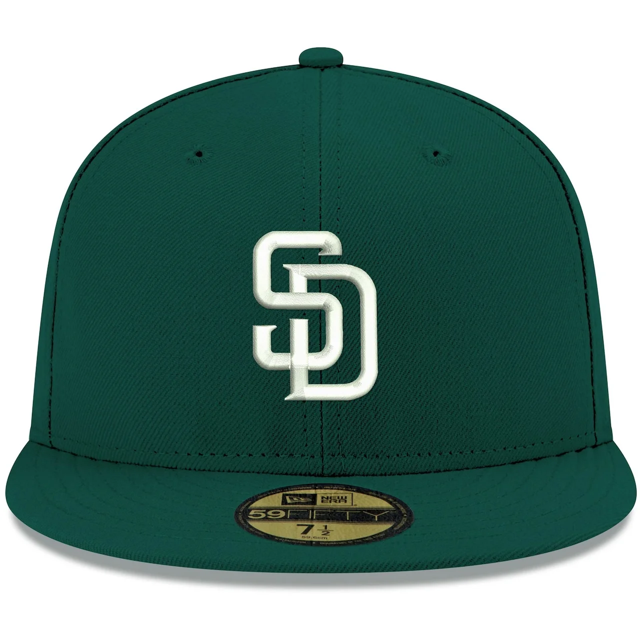 Men's San Diego Padres New Era Green White Logo 59FIFTY Fitted Hat 4 Men's San Diego Padres New Era Green White Logo 59FIFTY Fitted Hat - Image 2