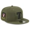 Men's Texas Rangers New Era Green 2023 Armed Forces Day 9FIFTY Snapback Adjustable Hat