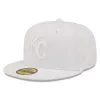 Men's Kansas City Royals New Era White On White 59FIFTY Fitted Hat