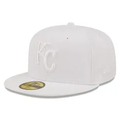 Men's Kansas City Royals New Era White On White 59FIFTY Fitted Hat