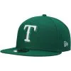 Men's Texas Rangers New Era Kelly Green White Logo 59FIFTY Fitted Hat