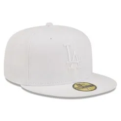Men's Los Angeles Dodgers New Era White On White 59FIFTY Fitted Hat -San Diego Padres Caps Sales mens new era los angeles dodgers white on white 59fifty fitted hat pi4731000 altimages ff 4731053 34601726c882a99d1fc1alt3 full