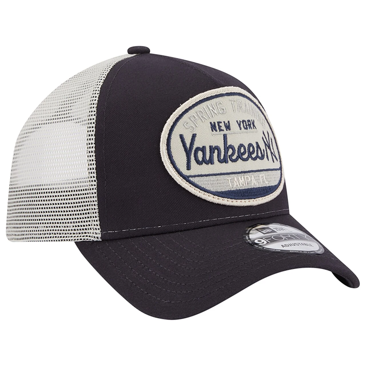 Men's New York Yankees New Era Navy 2023 Spring Training Patch A-Frame Trucker 9FORTY Snapback Hat 5 Men's New York Yankees New Era Navy 2023 Spring Training Patch A-Frame Trucker 9FORTY Snapback Hat - Image 3