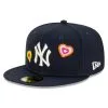 Men's New York Yankees New Era Navy Chain Stitch Heart 59FIFTY Fitted Hat
