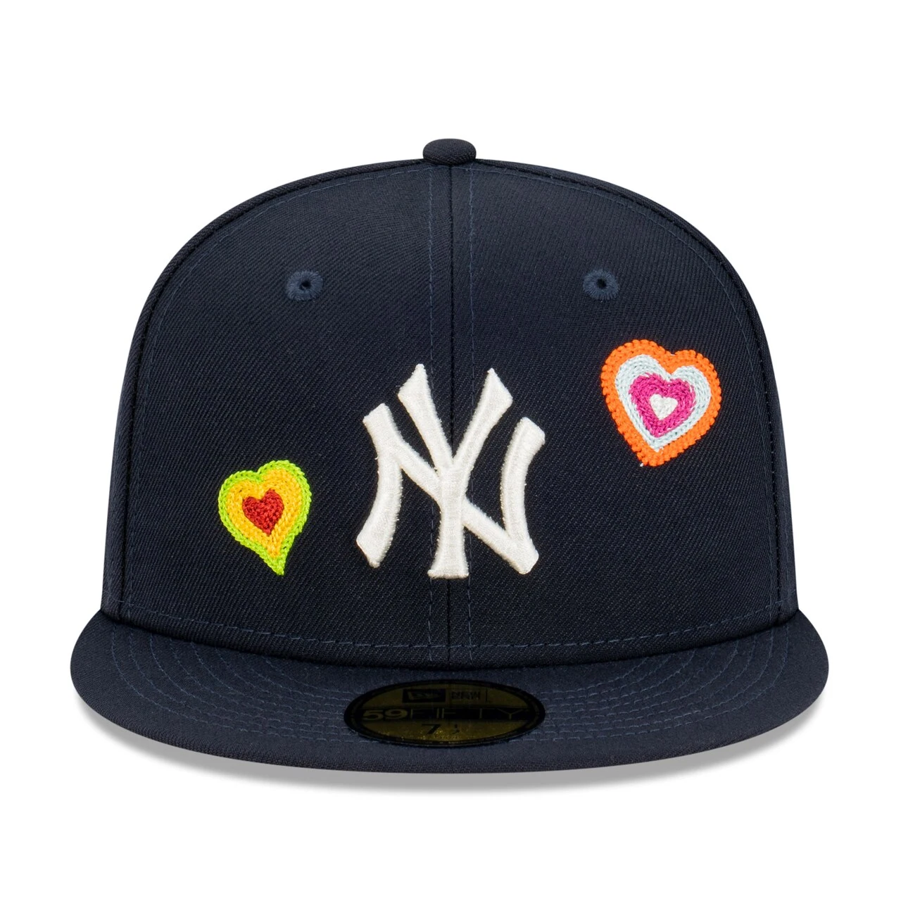 Men's New York Yankees New Era Navy Chain Stitch Heart 59FIFTY Fitted Hat 4 Men's New York Yankees New Era Navy Chain Stitch Heart 59FIFTY Fitted Hat - Image 2
