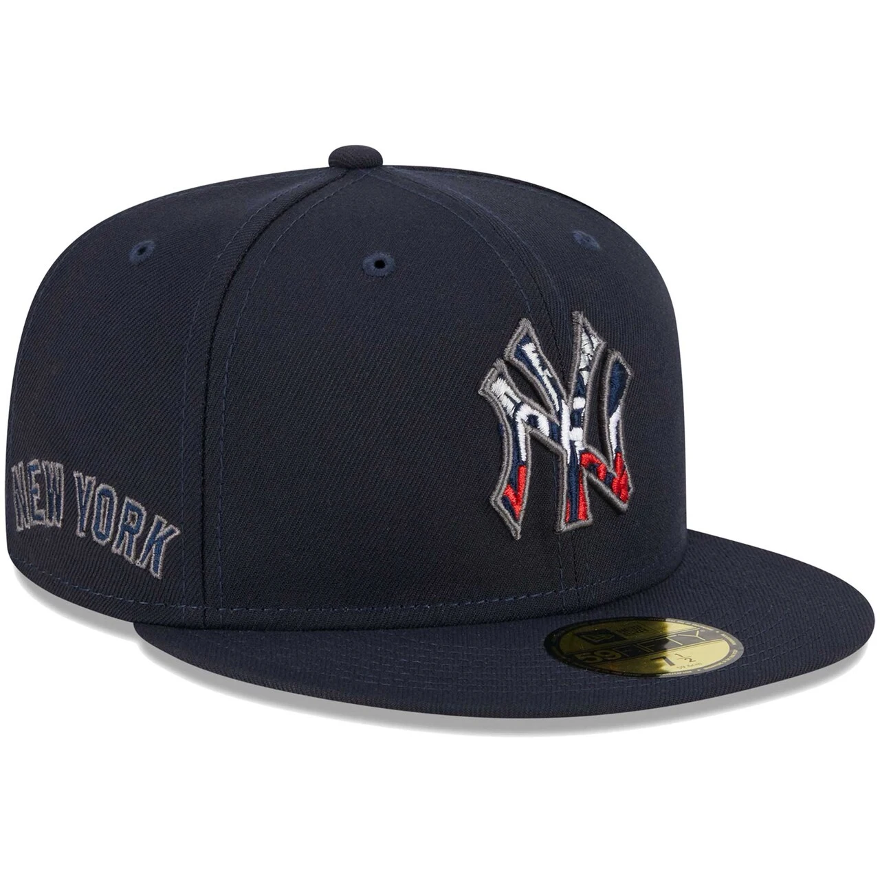 Men's New York Yankees New Era Navy Script Fill 59FIFTY Fitted Hat 3 Men's New York Yankees New Era Navy Script Fill 59FIFTY Fitted Hat