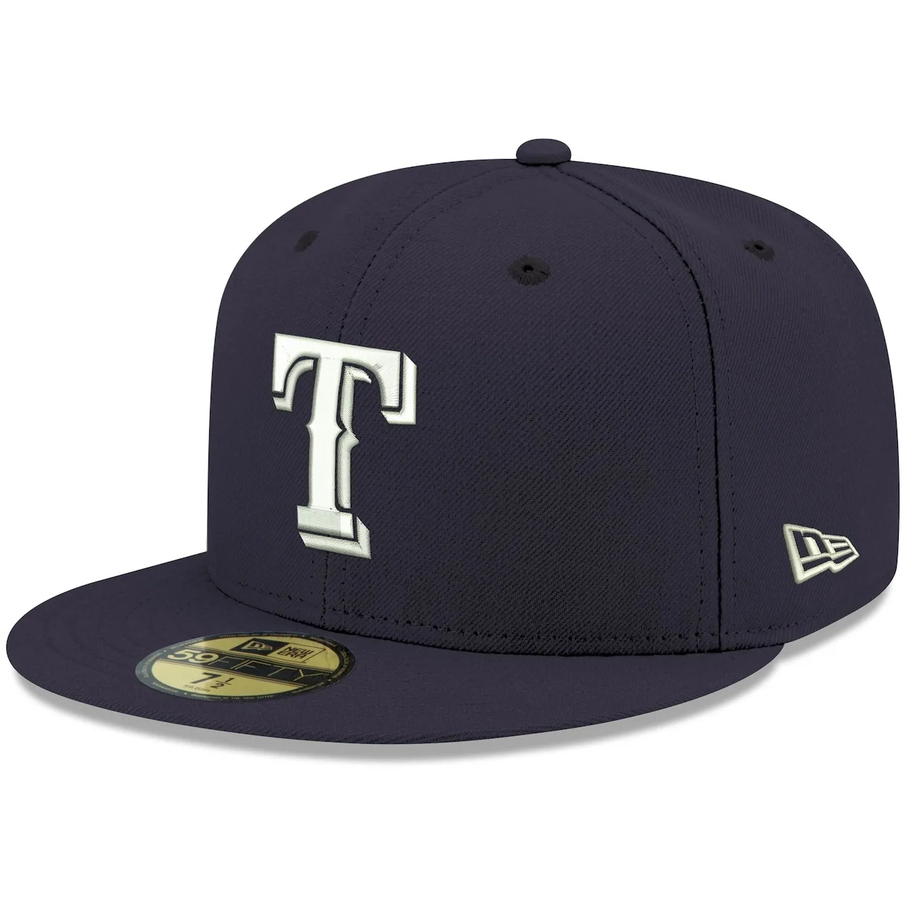 Men's Texas Rangers New Era Navy White Logo 59FIFTY Fitted Hat 3 Men's Texas Rangers New Era Navy White Logo 59FIFTY Fitted Hat