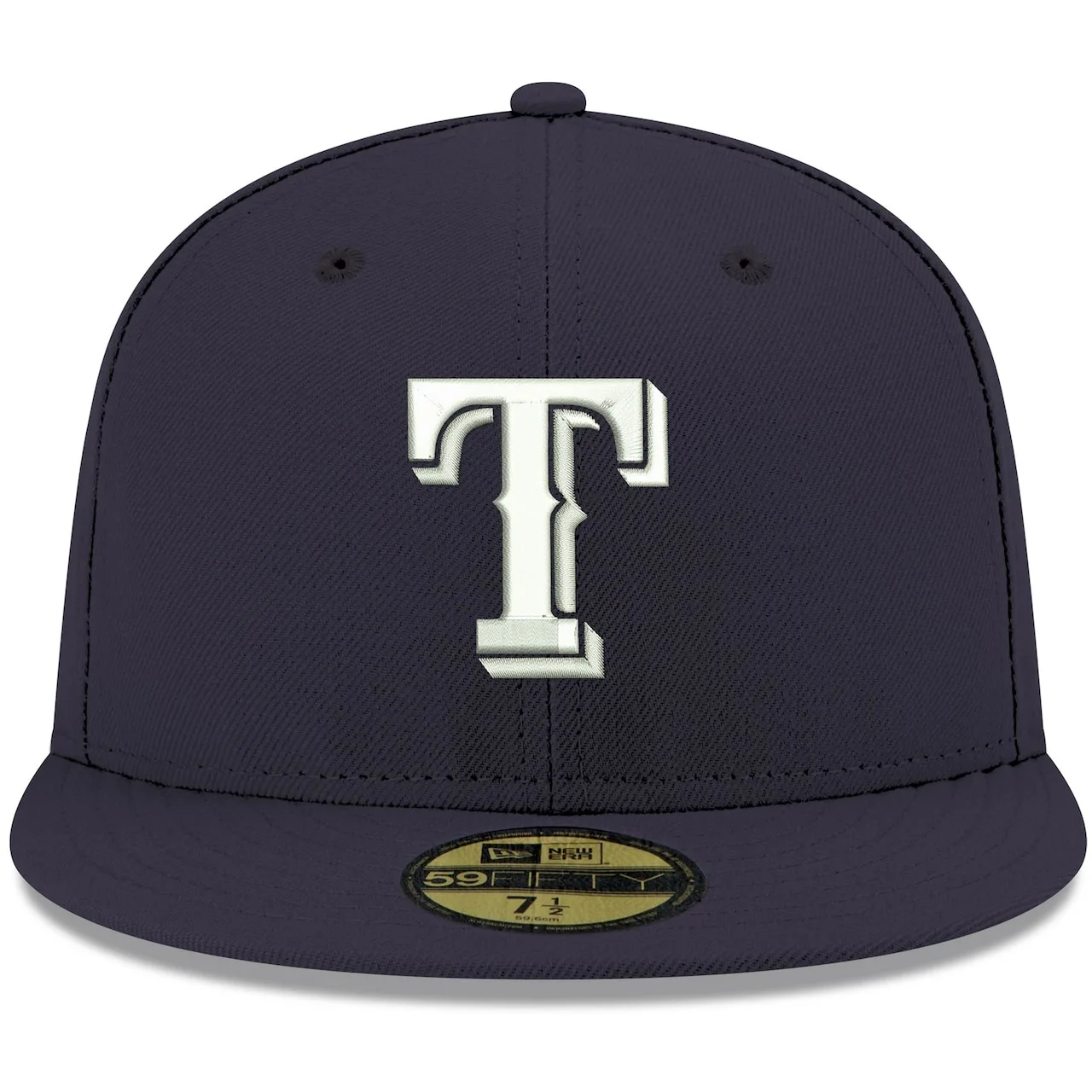 Men's Texas Rangers New Era Navy White Logo 59FIFTY Fitted Hat 4 Men's Texas Rangers New Era Navy White Logo 59FIFTY Fitted Hat - Image 2