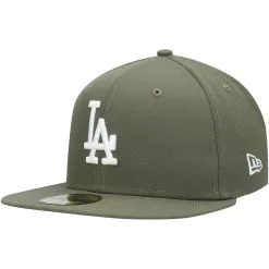 Men's Los Angeles Dodgers New Era Olive White Logo 59FIFTY Fitted Hat