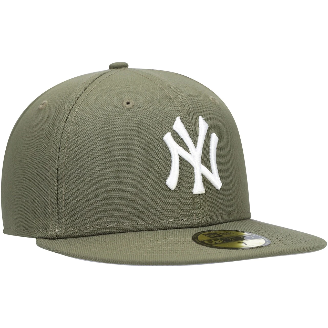 Men's New York Yankees New Era Olive White Logo 59FIFTY Fitted Hat 5 Men's New York Yankees New Era Olive White Logo 59FIFTY Fitted Hat - Image 3