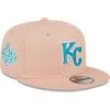 Men's Kansas City Royals New Era Pink Sky Aqua Undervisor 9FIFTY Snapback Hat