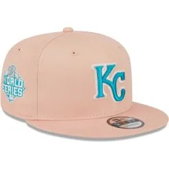 Men's Kansas City Royals New Era Pink Sky Aqua Undervisor 9FIFTY Snapback Hat