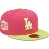Men's Los Angeles Dodgers New Era Pink 2020 World Series Champions Beetroot Cyber 59FIFTY Fitted Hat