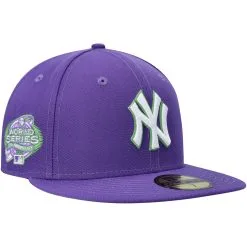 Men's New York Yankees New Era Purple Lime Side Patch 59FIFTY Fitted Hat