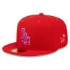 Men's Los Angeles Dodgers New Era Red Purple Undervisor 59FIFTY Fitted Hat
