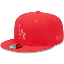 Men's Los Angeles Dodgers New Era Red Spring Color Basic 9FIFTY Snapback Hat