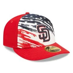Men's San Diego Padres New Era Red 2022 4th Of July Low Profile 59FIFTY Fitted Hat -San Diego Padres Caps Sales mens new era red san diego padres 2022 4th of july low profile 59fifty fitted hat pi4533000 altimages ff 4533009 6c563baeafc30aa5e793alt3 full
