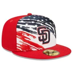 Men's San Diego Padres New Era Red 2022 4th Of July On-Field 59FIFTY Fitted Hat -San Diego Padres Caps Sales mens new era red san diego padres 2022 4th of july on field 59fifty fitted hat pi4533000 altimages ff 4533015 2d9185fc6c8b18d355b4alt3 full