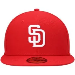 Men's San Diego Padres New Era Red White Logo 59FIFTY Fitted Hat -San Diego Padres Caps Sales mens new era red san diego padres white logo 59fifty fitted hat pi4692000 altimages ff 4692877 e9d6b346a11fb0915e3aalt2 full