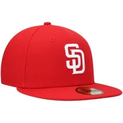 Men's San Diego Padres New Era Red White Logo 59FIFTY Fitted Hat -San Diego Padres Caps Sales mens new era red san diego padres white logo 59fifty fitted hat pi4692000 altimages ff 4692877 e9d6b346a11fb0915e3aalt3 full