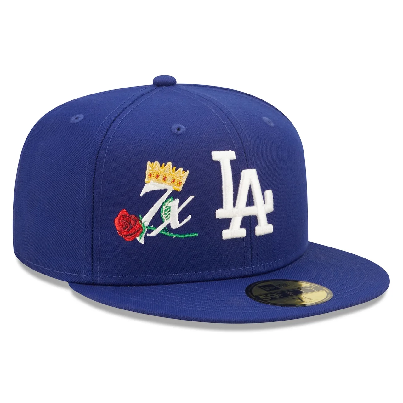 Men's Los Angeles Dodgers New Era Royal 7x World Series Champions Crown 59FIFTY Fitted Hat 3 Men's Los Angeles Dodgers New Era Royal 7x World Series Champions Crown 59FIFTY Fitted Hat