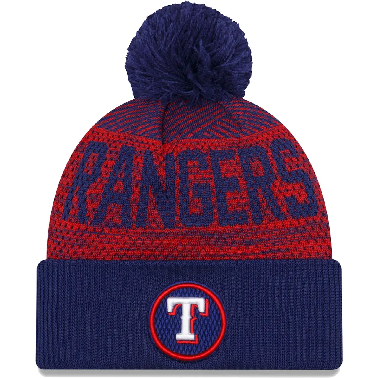 Men's Texas Rangers New Era Royal Authentic Collection Sport Cuffed Knit Hat With Pom 3 Men's Texas Rangers New Era Royal Authentic Collection Sport Cuffed Knit Hat With Pom