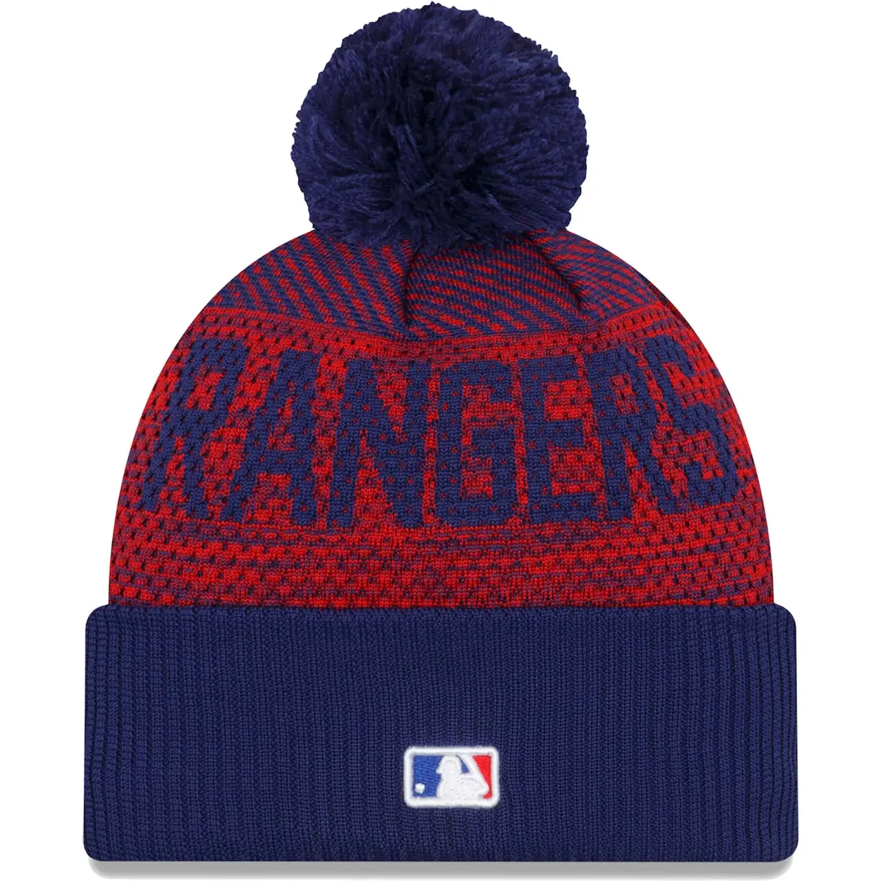 Men's Texas Rangers New Era Royal Authentic Collection Sport Cuffed Knit Hat With Pom 4 Men's Texas Rangers New Era Royal Authentic Collection Sport Cuffed Knit Hat With Pom - Image 2