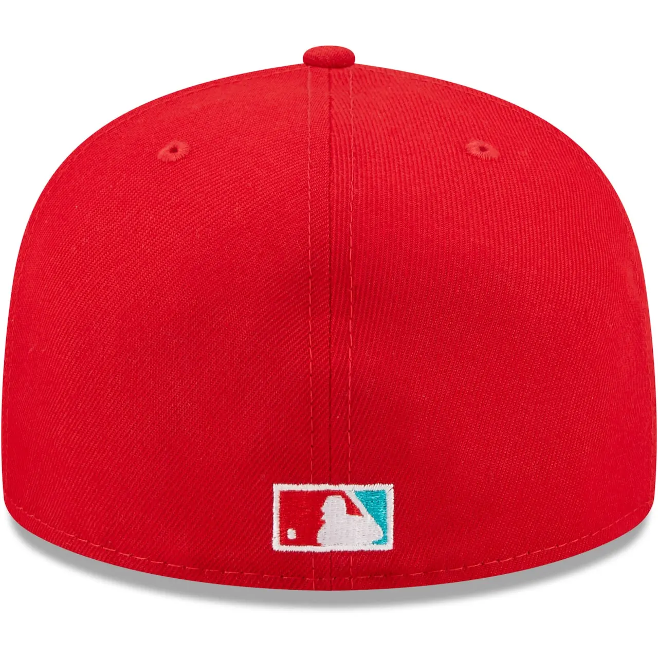 Men's Los Angeles Dodgers New Era Scarlet 60th Anniversary Teal Undervisor 59FIFTY Fitted Hat 6 Men's Los Angeles Dodgers New Era Scarlet 60th Anniversary Teal Undervisor 59FIFTY Fitted Hat - Image 4