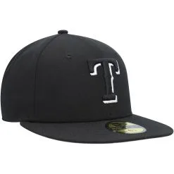 Men's Texas Rangers New Era Black On Black Dub 59FIFTY Fitted Hat -San Diego Padres Caps Sales mens new era texas rangers black on black dub 59fifty fitted hat ss5 p 4799936pv 3u aatwmuvz2veecubwxrmlv fddeq0csl6iinmvfepc8