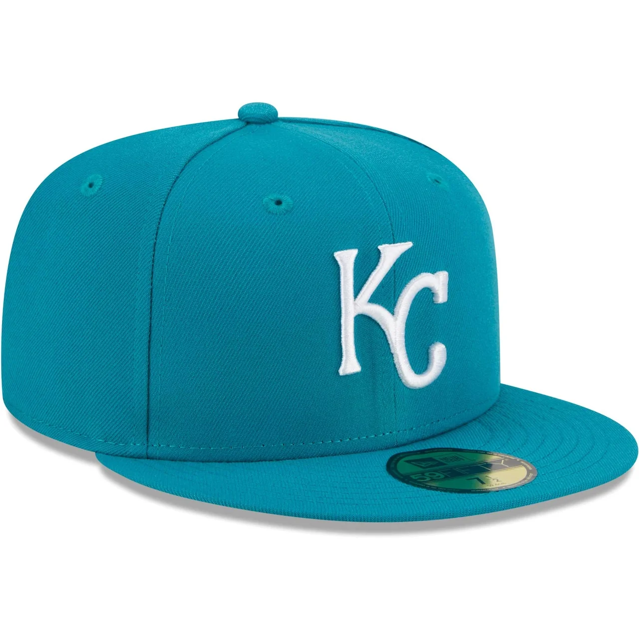 Men's Kansas City Royals New Era Turquoise 59FIFTY Fitted Hat 5 Men's Kansas City Royals New Era Turquoise 59FIFTY Fitted Hat - Image 3
