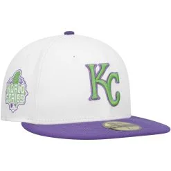 Men's Kansas City Royals New Era White Side Patch 59FIFTY Fitted Hat