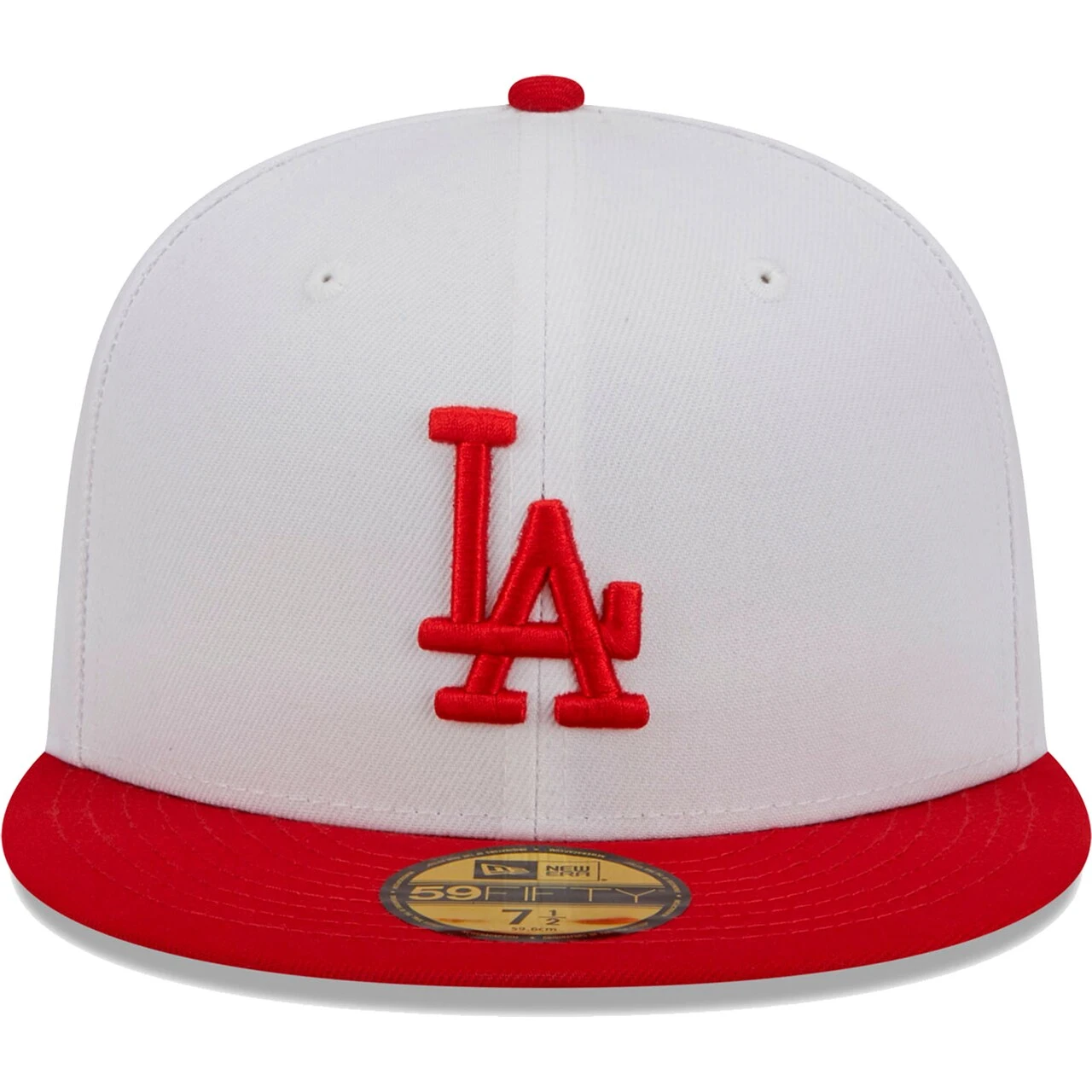 Men's Los Angeles Dodgers New Era White Optic 59FIFTY Fitted Hat 4 Men's Los Angeles Dodgers New Era White Optic 59FIFTY Fitted Hat - Image 2