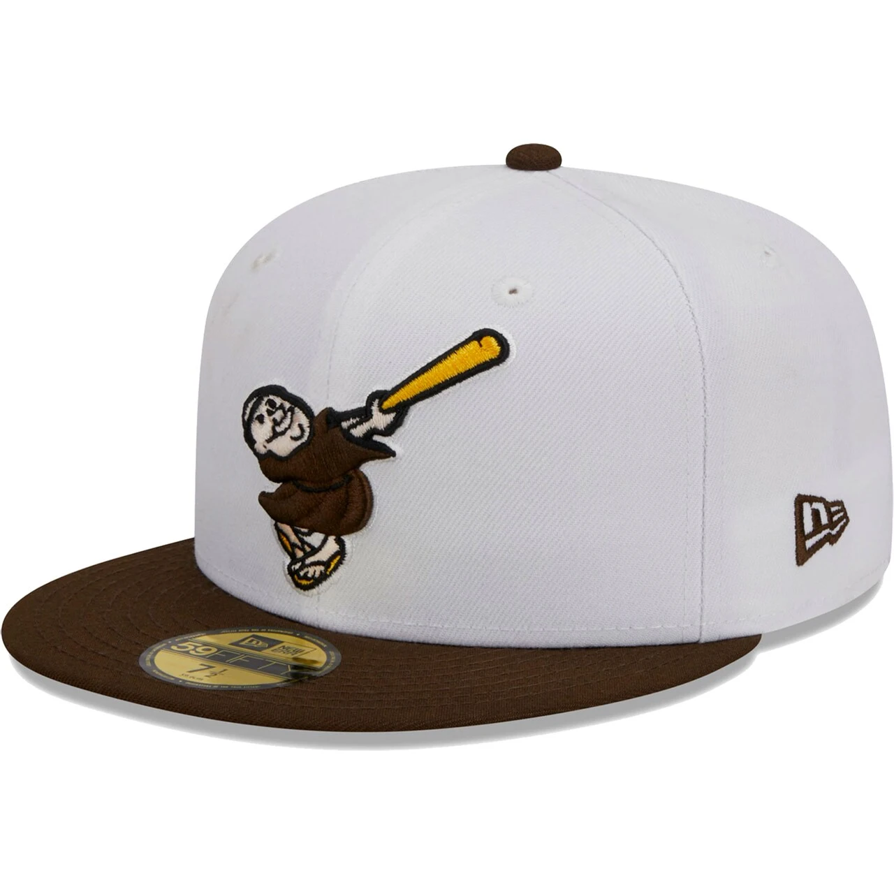 Men's San Diego Padres New Era White Optic 59FIFTY Fitted Hat 3 Men's San Diego Padres New Era White Optic 59FIFTY Fitted Hat