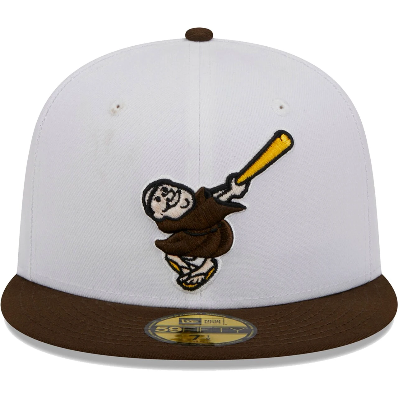 Men's San Diego Padres New Era White Optic 59FIFTY Fitted Hat 4 Men's San Diego Padres New Era White Optic 59FIFTY Fitted Hat - Image 2