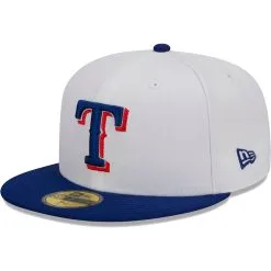 Men's Texas Rangers New Era White Optic 59FIFTY Fitted Hat