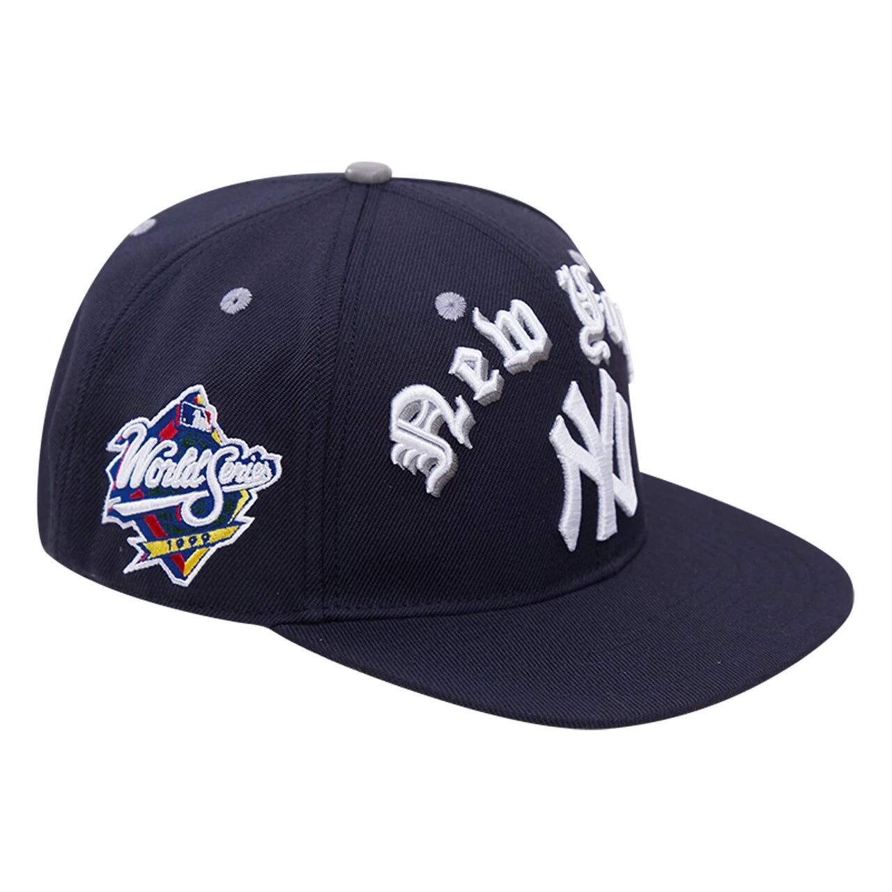 Men's New York Yankees Pro Standard Navy 1999 World Series Old English Snapback Hat 5 Men's New York Yankees Pro Standard Navy 1999 World Series Old English Snapback Hat - Image 3