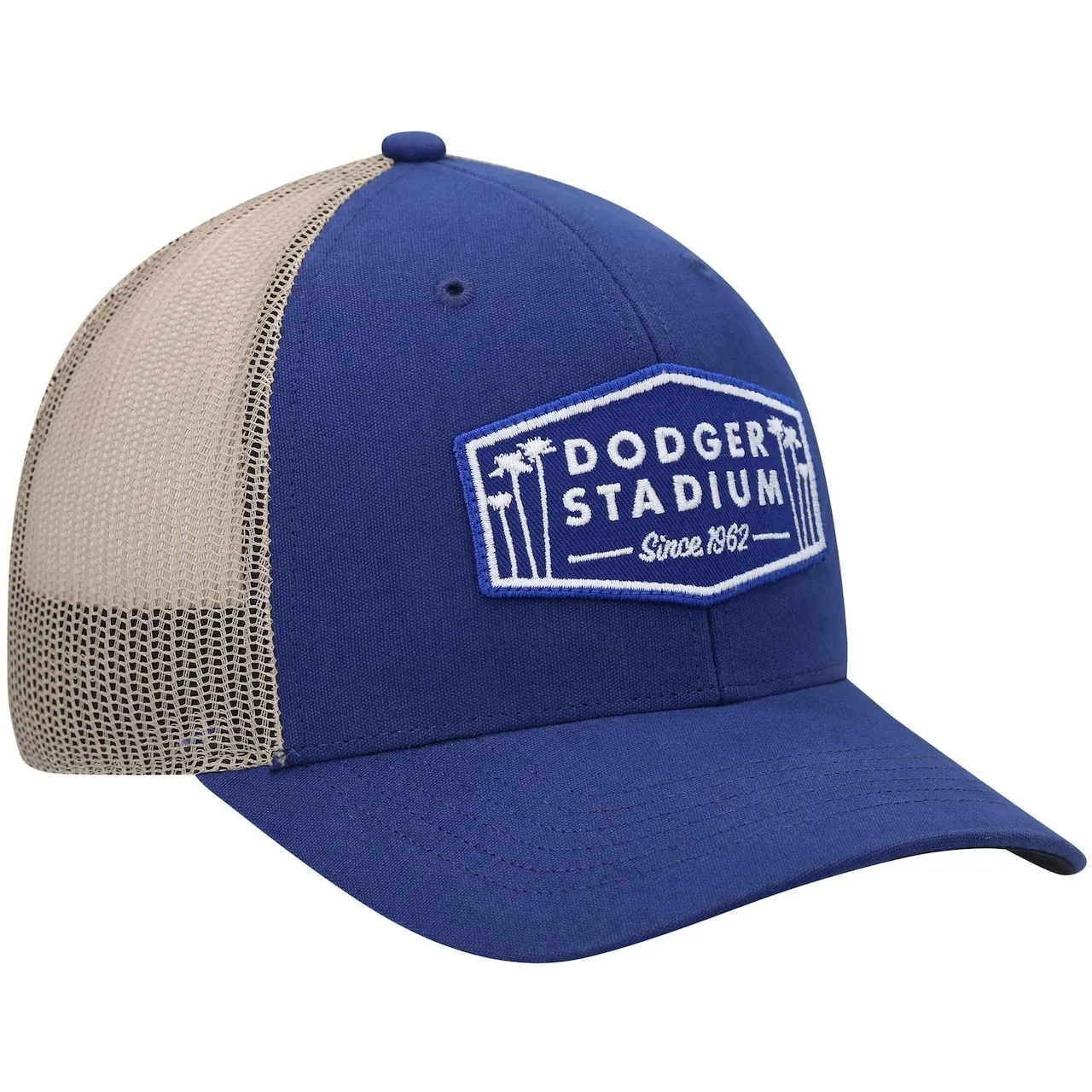 Men's Los Angeles Dodgers '47 Royal/Natural Dodger Stadium Local Haven Trucker Snapback Hat 5 Men's Los Angeles Dodgers '47 Royal/Natural Dodger Stadium Local Haven Trucker Snapback Hat - Image 3