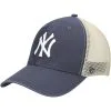 Men's New York Yankees '47 Navy/Natural Flagship Washed MVP Trucker Snapback Hat