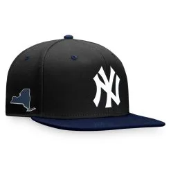 Men's New York Yankees Fanatics Branded Black/Navy State Side Two-Tone Snapback Hat