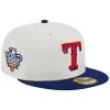 Men's Texas Rangers New Era Stone/Navy Retro 59FIFTY Fitted Hat