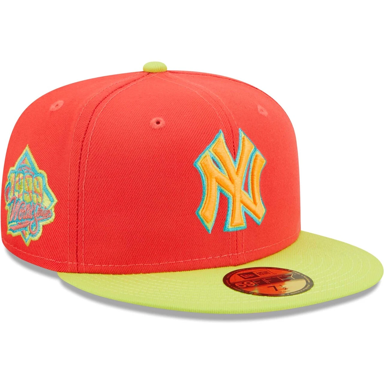 Men's New York Yankees New Era Red/Neon Green Lava Highlighter Combo 59FIFTY Fitted Hat 3 Men's New York Yankees New Era Red/Neon Green Lava Highlighter Combo 59FIFTY Fitted Hat
