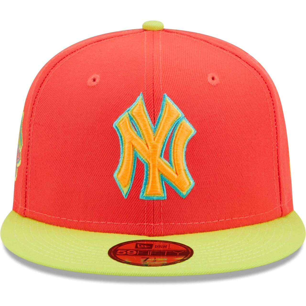 Men's New York Yankees New Era Red/Neon Green Lava Highlighter Combo 59FIFTY Fitted Hat 4 Men's New York Yankees New Era Red/Neon Green Lava Highlighter Combo 59FIFTY Fitted Hat - Image 2